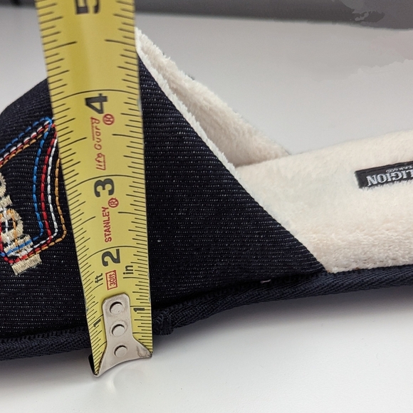 BNWT True Religion Men's (Size Medium 9-10) Denim Slide-In Slippers - Picture 14 of 15